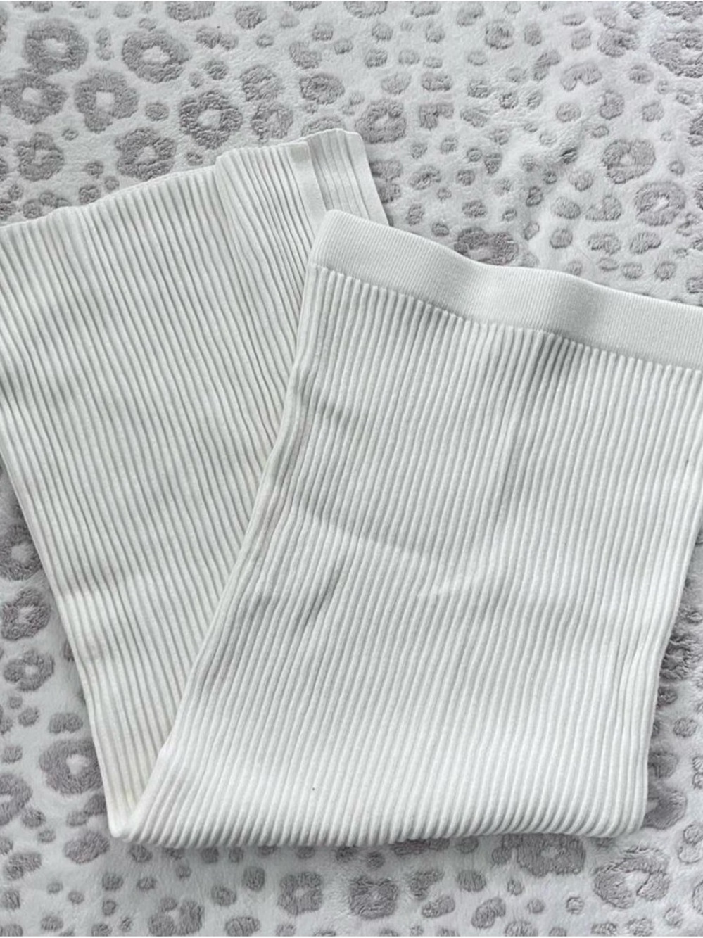 Princess Polly Ribbed Midi Skirt with Side Slits - White